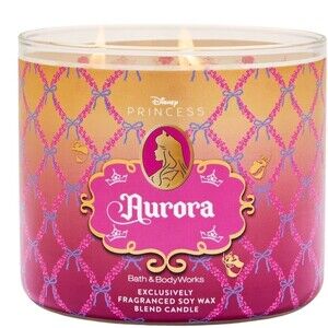 Bath & Body Works Disney Princess Aurora 3-Wick Candle Rose Sandalwood